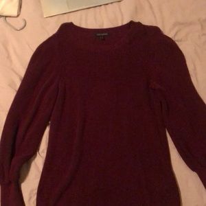 Maroon sweater with bell sleeves